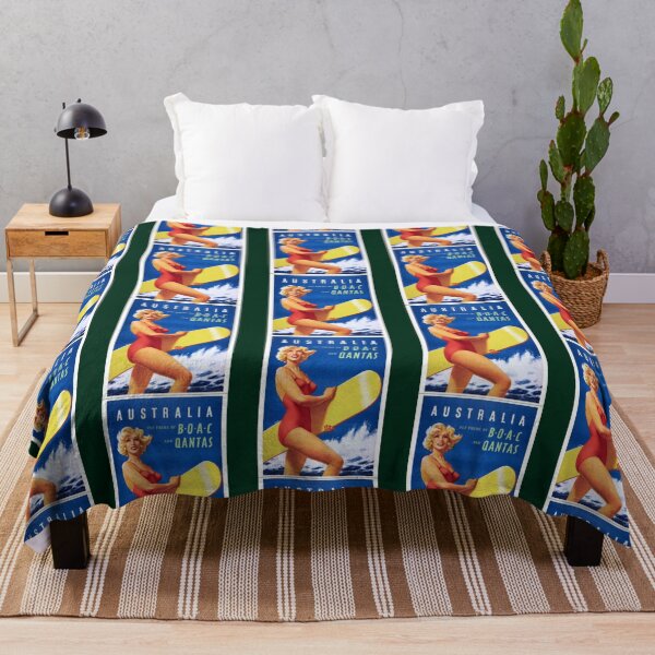 Item preview, 1956 Australia Fly There By BOAC And Qantas Airline designed and sold by grainnekerenza.