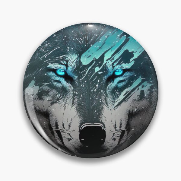 Item preview, Cool Wolf portrait with teal and grey designed and sold by KoolArtDistrict.