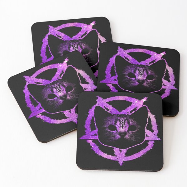 Item preview, Satanic Cat in the Pentacle | Space version designed and sold by Skady666.