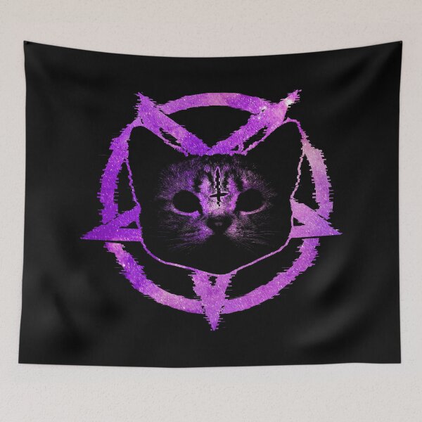 Item preview, Satanic Cat in the Pentacle | Space version designed and sold by Skady666.