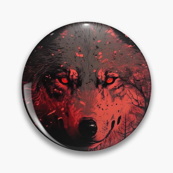 Item preview, Cool Wolf portrait with red glow designed and sold by KoolArtDistrict.