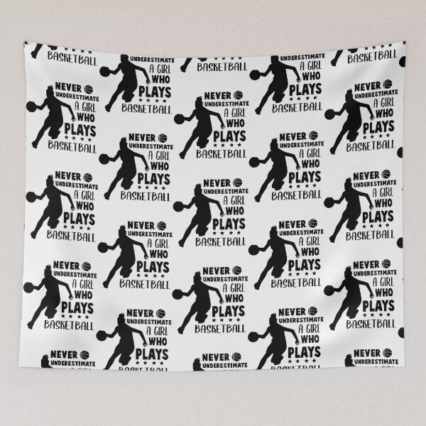 Item preview, basketball girls never understimate 2 Black   designed and sold by rowantreflyn.