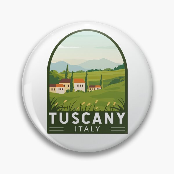 Item preview, Tuscany Italy Travel Retro Emblem designed and sold by KrisSidDesigns.