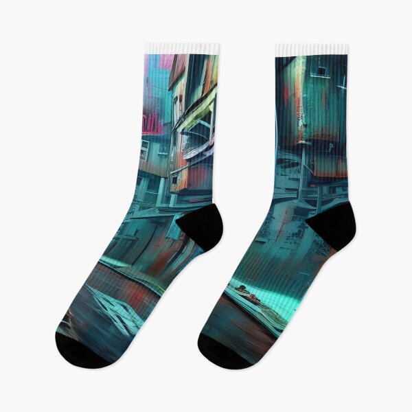 Item preview, AI Generated Art, Cyberpunk City full of Graffiti designed and sold by ACC .