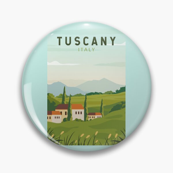 Item preview, Tuscany Italy Travel Vintage Art designed and sold by KrisSidDesigns.