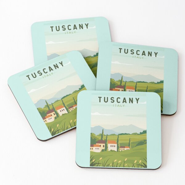 Item preview, Tuscany Italy Travel Vintage Art designed and sold by KrisSidDesigns.