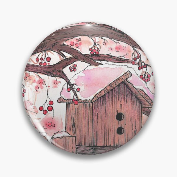 Item preview, Birdhouse in winter designed and sold by strudelsoft.
