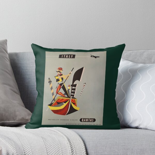 Item preview, 1965 Italy. Qantas Australia’s overseas airline. In association with Air India    designed and sold by grainnekerenza.