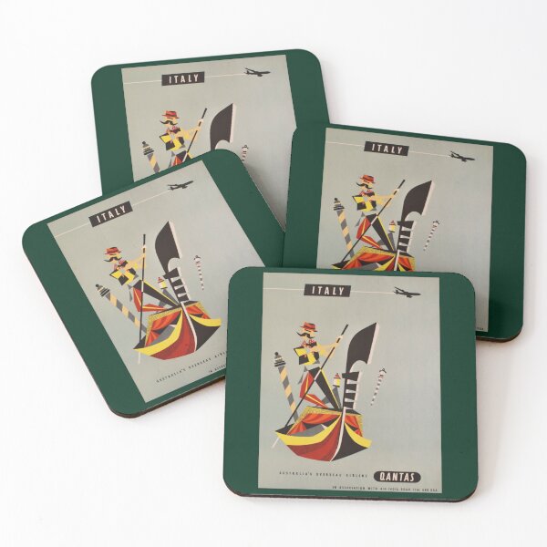 Item preview, 1965 Italy. Qantas Australia’s overseas airline. In association with Air India    designed and sold by grainnekerenza.