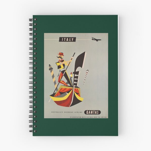 Item preview, 1965 Italy. Qantas Australia’s overseas airline. In association with Air India    designed and sold by grainnekerenza.