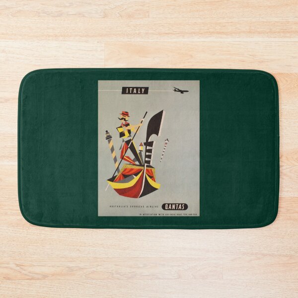 Item preview, 1965 Italy. Qantas Australia’s overseas airline. In association with Air India    designed and sold by grainnekerenza.