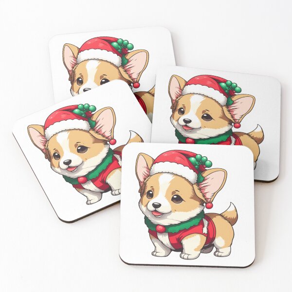 Item preview, Cute baby corgi with santa claus outfit designed and sold by Victorsju.