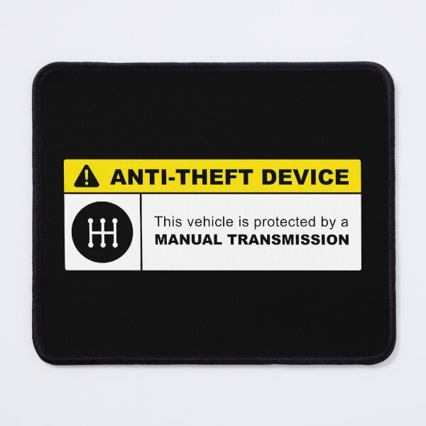 Item preview, Yellow Anti-Theft Device: Manual Transmission Warning (5-speed) designed and sold by ApexFibers.