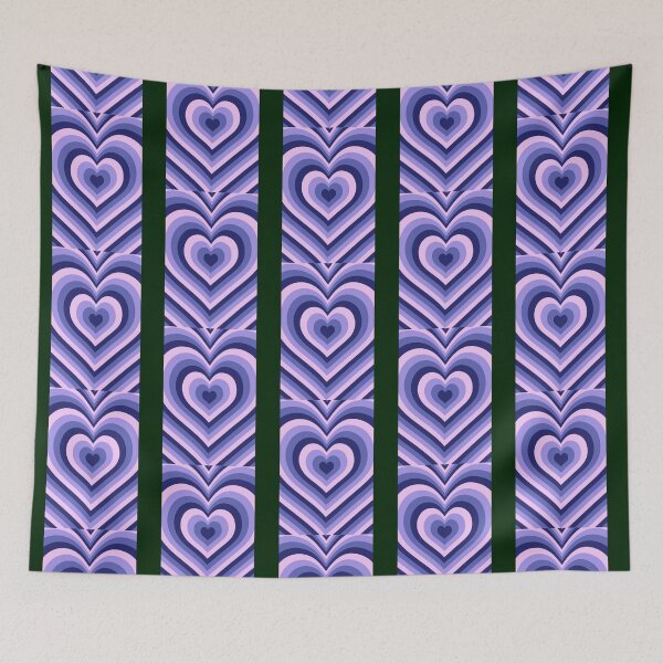 Item preview, Dark Purple Powerpuff Heart Y2K Aesthetic Pattern   designed and sold by rowantreflyn.