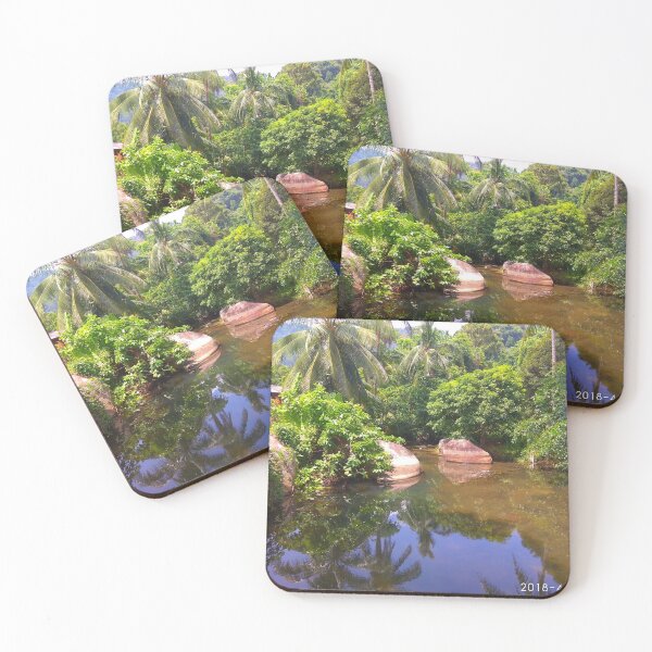 Item preview, Tropical island pond designed and sold by BigArt2shop.