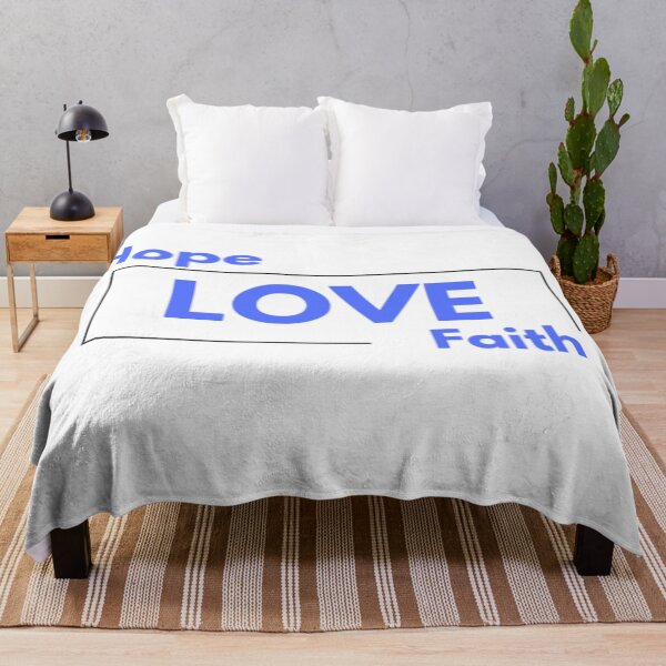 Artikelvorschau, blue home, blue love, blue faith, love, hope, faith entworfen und verkauft von Chris Purdy.
