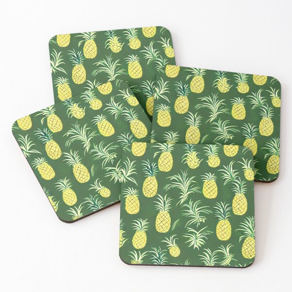Item preview, Pineapple Pattern in Green and Yellow designed and sold by HanaiPrint.