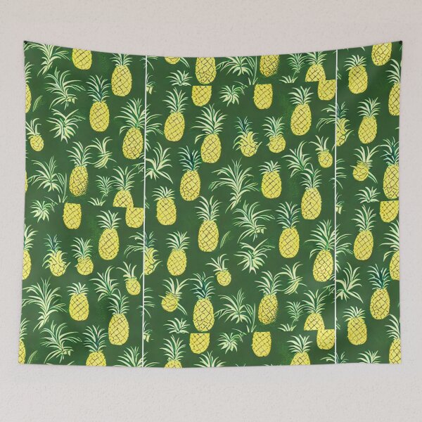 Item preview, Pineapple Pattern in Green and Yellow designed and sold by HanaiPrint.