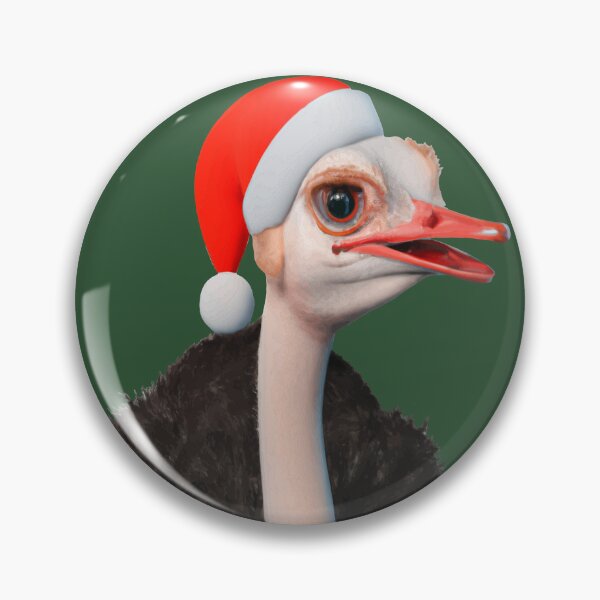 Item preview, Funny Christmas Ostrich in Santa Hat designed and sold by taiche.