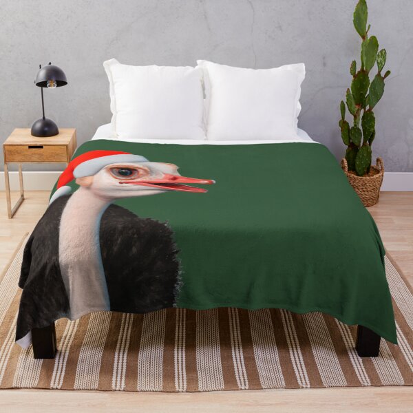 Item preview, Funny Christmas Ostrich in Santa Hat designed and sold by taiche.