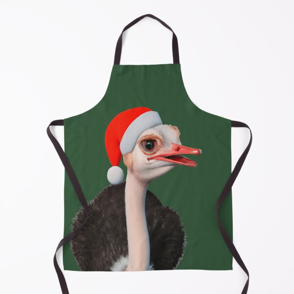 Item preview, Funny Christmas Ostrich in Santa Hat designed and sold by taiche.