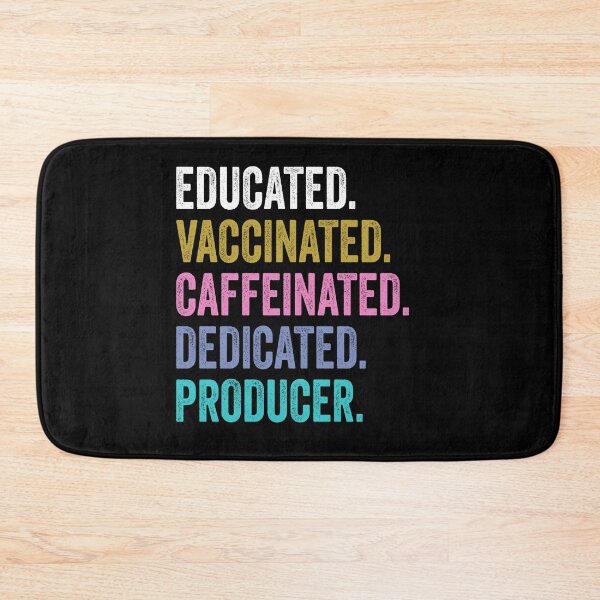 Item preview, producer Shirt, Educated Dedicated Vaccinated producer, Vaccinated producer designed and sold by Dogs Geeky⭐⭐⭐⭐⭐.