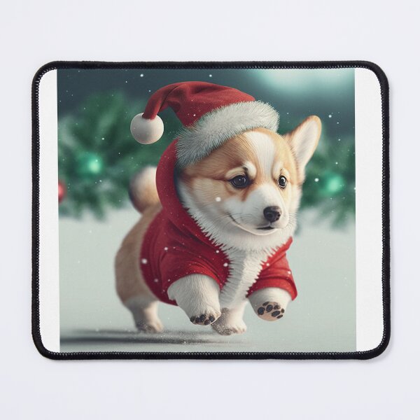 Item preview, Cute baby corgi wearing Santa Claus outfit designed and sold by Victorsju.
