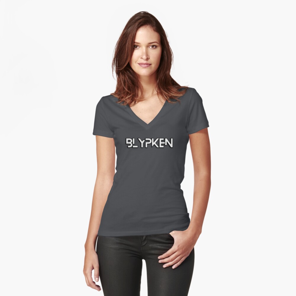 Item preview, Fitted V-Neck T-Shirt designed and sold by blypken.