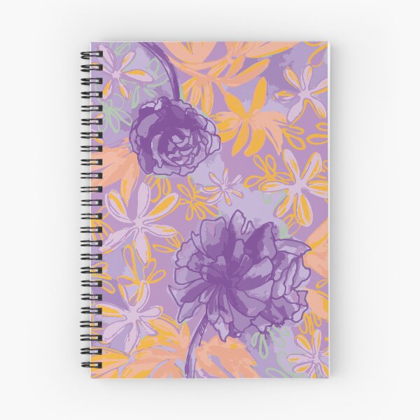 Item preview, Peony pop bohemian flowers and pop purple designed and sold by SoatCreation.