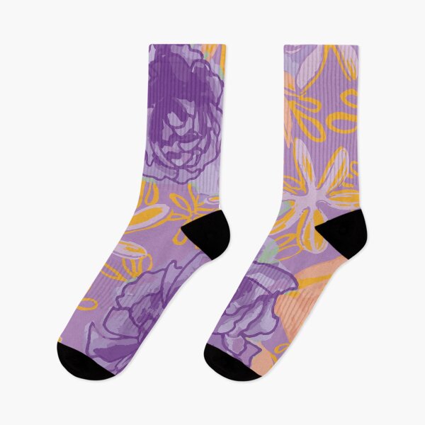 Item preview, Peony pop bohemian flowers and pop purple designed and sold by SoatCreation.