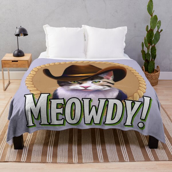 Item preview, Meowdy! Pretty Cowboy Cat Says Howdy Hello designed and sold by Reconocer.