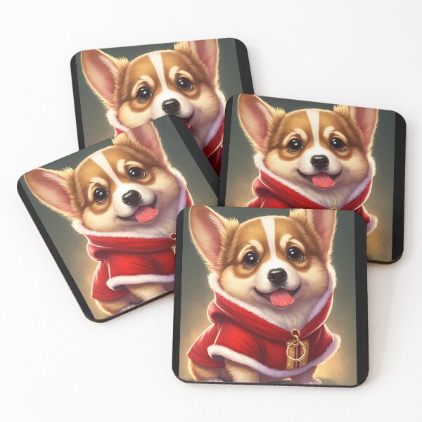 Item preview, Cute baby corgi wearing santa claus outfit designed and sold by Victorsju.