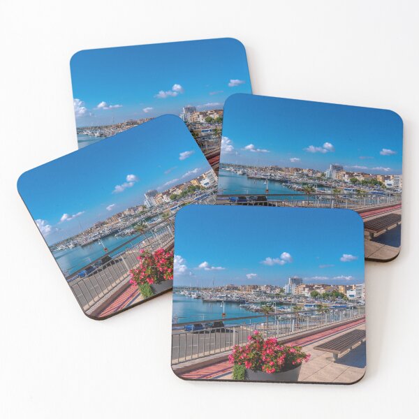 Item preview, L`Ampolla Spain Spanish Port Town with Red Flowers designed and sold by acceleratorhams.