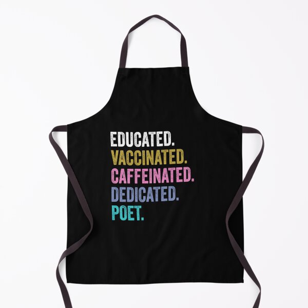 Item preview, poet Vaccinated Caffeinated Dedicated, poet Fathers Day designed and sold by Dogs Geeky⭐⭐⭐⭐⭐.