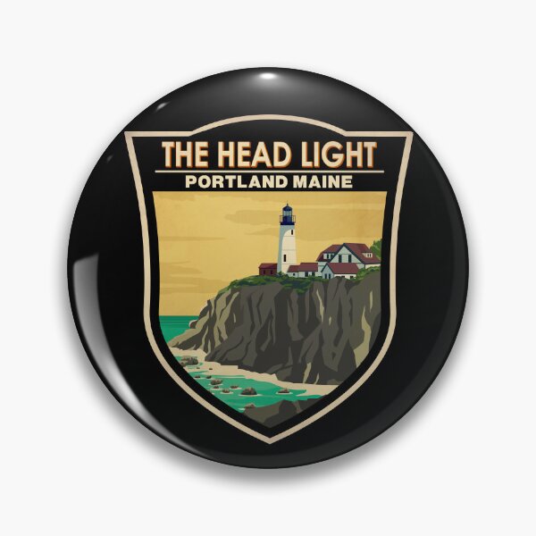 Item preview, Portland Head Light Maine Badge designed and sold by KrisSidDesigns.