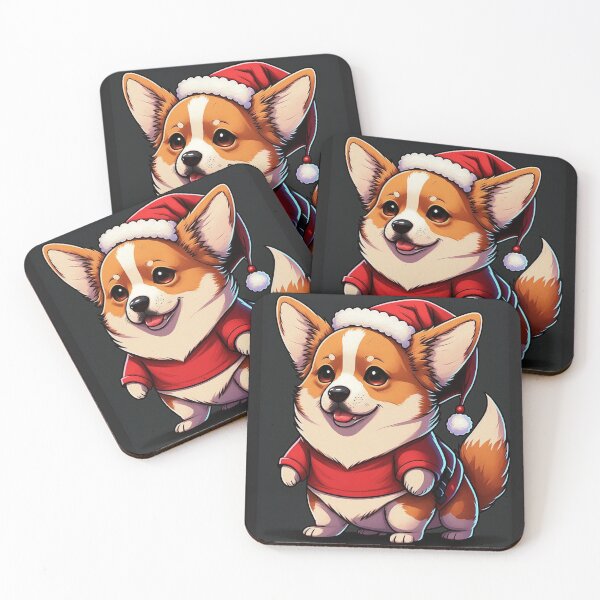 Item preview, Cute baby corgi wearing santa claus outfit designed and sold by Victorsju.