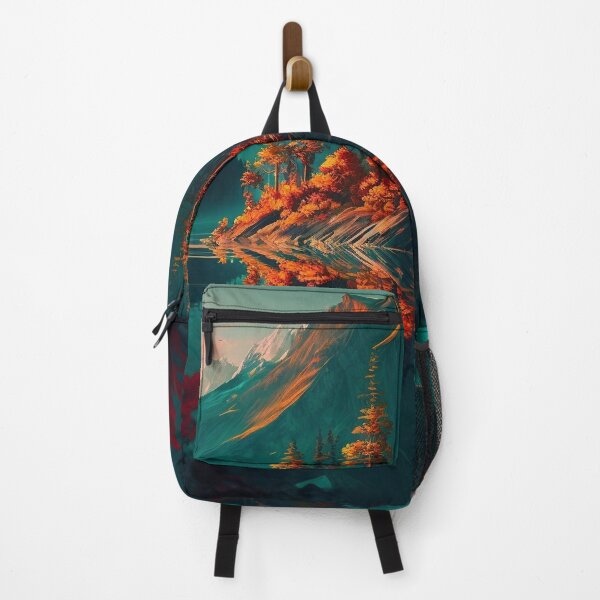 Item preview, Fantastic mountain landscape with trees on an island designed and sold by randrdesign.