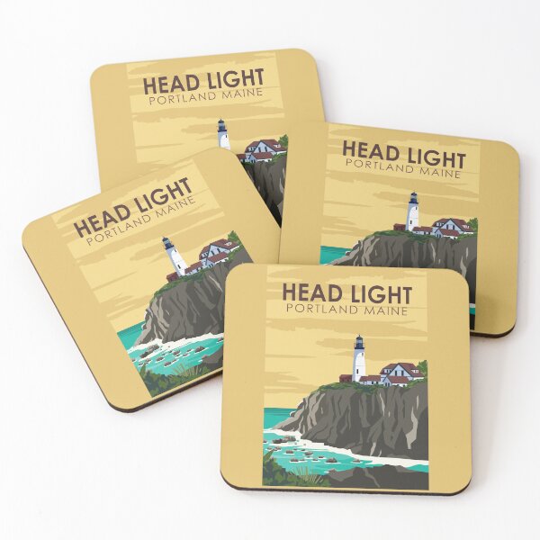 Item preview, Portland Head Light Maine Travel Vintage Art designed and sold by KrisSidDesigns.