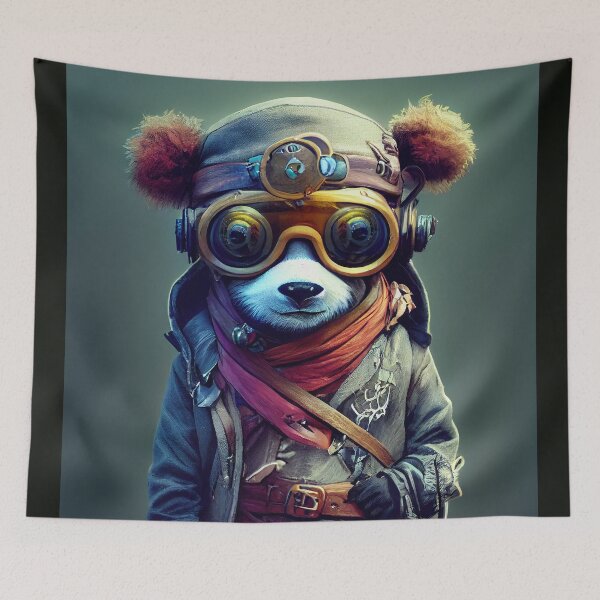 Item preview, Cyberpunk Pirate Panda designed and sold by MimozaStudio.