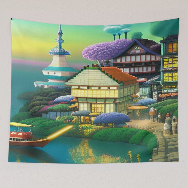 Item preview, Pixilated Cityscape Fantasies designed and sold by Nellisstadia.
