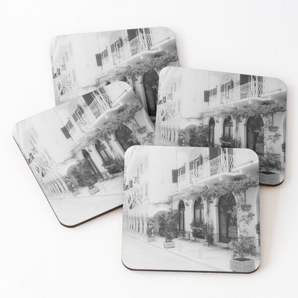 Item preview, Streets Of Old Corfu Town  a black and white art print nickbrayimages designed and sold by nickbrayimages.