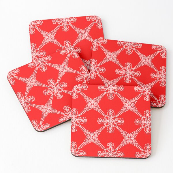 Item preview, Red and White Symmetric Pattern designed and sold by patternologyy.