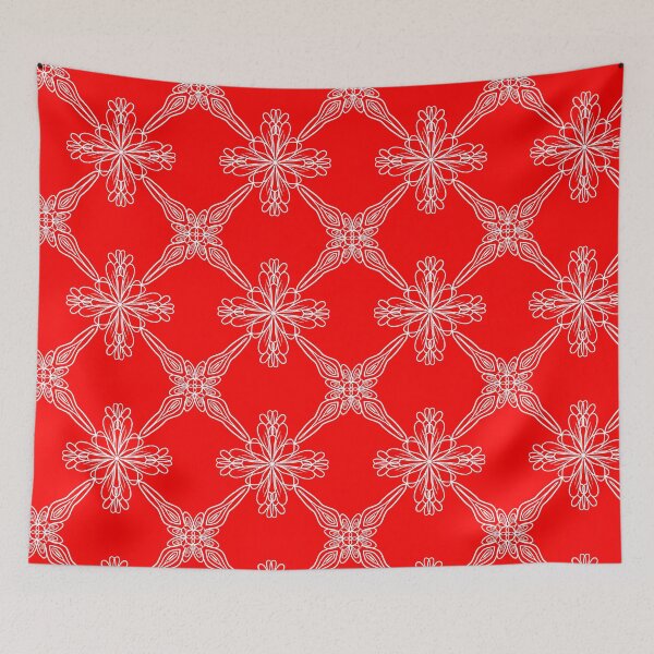Item preview, Red and White Symmetric Pattern designed and sold by patternologyy.