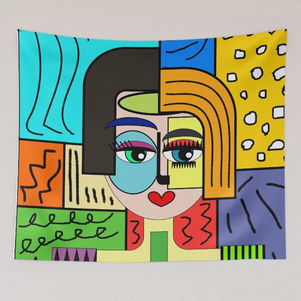 Item preview, Funky Abstract Kooky Art Head designed and sold by jantulov.