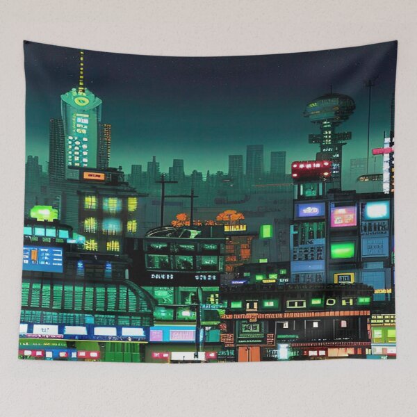 Item preview, Pixelated Urban Landscape designed and sold by Nellisstadia.