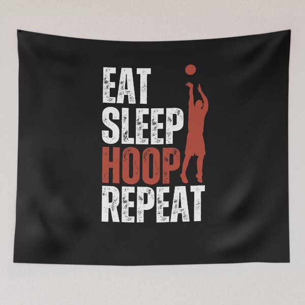 Item preview, Eat Sleep Hoop Repeat Boys Basketball Season designed and sold by DeansDesigns44.