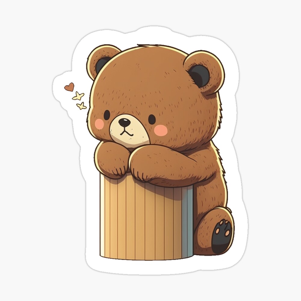 Cute chibi bear, baby bear