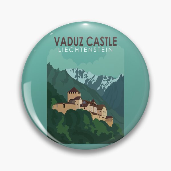 Item preview, Vaduz Castle Liechtenstein Travel Vintage Art designed and sold by KrisSidDesigns.