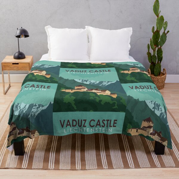 Item preview, Vaduz Castle Liechtenstein Travel Vintage Art designed and sold by KrisSidDesigns.