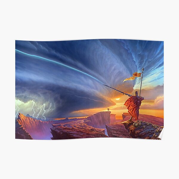The Way of Kings - Gladiator Standing on Top of the Cliff Poster